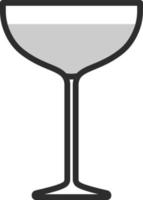 Aviation martini glass, illustration, on a white background. vector