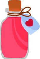 Love potion, illustration, vector on a white background.