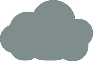 Gloomy grey cloud, illustration, on a white background. vector