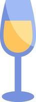 Glass of white wine, illustration, vector, on a white background. vector