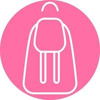 Small pink backpack, illustration, vector on a white background.