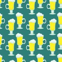 Glass of beer pattern, illustration, vector on white background