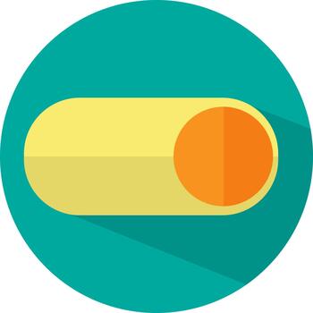 On and Off button, illustration, vector, on a white background. vector