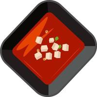 Tomato soup ,illustration, vector on white background.