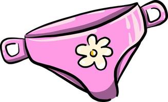 Pink panties, illustration, vector on white background