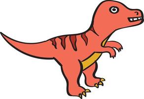 Dinosaur rex, illustration, vector on white background.