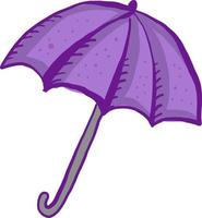 Purple umbrella, illustration, vector on white background