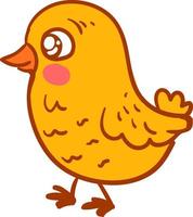 Cute chick, illustration, vector on white background