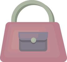 Purple woman bag , illustration, vector on white background