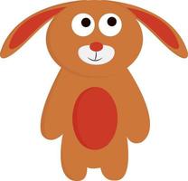 Toy rabbit, vector or color illustration.