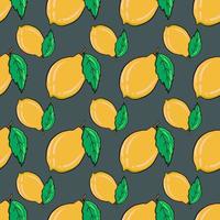 Lemons pattern , illustration, vector on white background