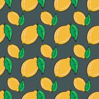 Lemons pattern , illustration, vector on white background