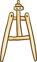 Artist easel, illustration, vector on white background.