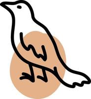 Halloween crow, illustration, vector, on a white background. vector