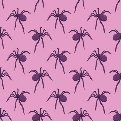Spiders pattern, illustration, vector on white background