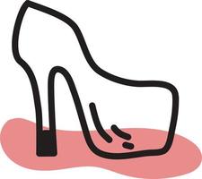 Hot heels, illustration, vector, on a white background. vector