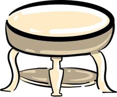 Coffee table, illustration, vector on white background