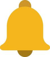 Golden bell, illustration, vector on a white background.