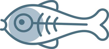 Blue fish with stripes, illustration, vector on a white background.