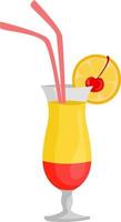 Tequila sunrise, illustration, vector on white background