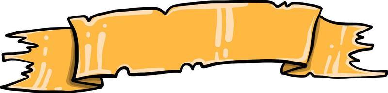 Yellow ribbon , illustration, vector on white background