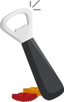 Bottle opener, illustration, vector on white background