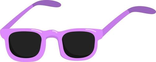Purple sunglasses, illustration, vector on white background