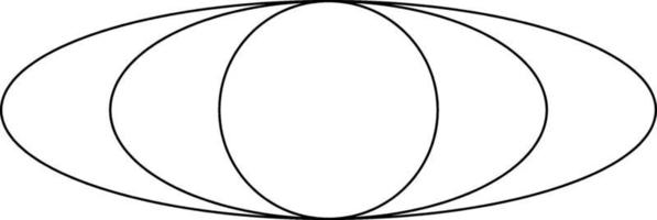 Two Concentric Ellipses, vintage illustration. vector