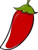 Fat pepper, illustration, vector on white background.