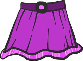 Pink skirt icon vector