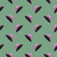 Fancy hat , seamless pattern on a green background. vector