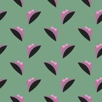 Fancy hat , seamless pattern on a green background. vector