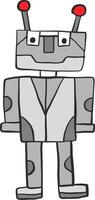 Silly robot, illustration, vector on white background.