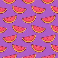Pomelo slices , seamless pattern on a purple background. vector
