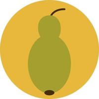 Green pear, illustration, vector on a white background.