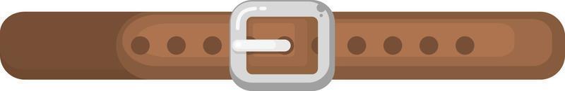 Brown belt, illustration, vector on white background.