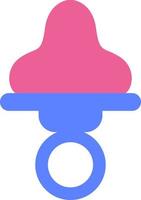 Kindergarten pink pacifier , illustration, vector, on a white background. vector
