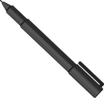 Black pen, illustration, vector on white background