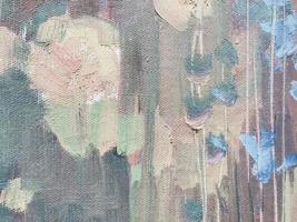 grunge salpicado de fondo de arte vintage con manchas de pintura, salpicaduras y textura de pinceladas, rayas de pintura. colores verde azul foto