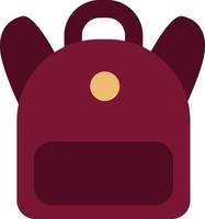 Red school backpack, illustration, vector on a white background.