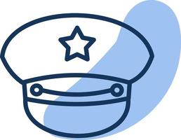 Sailors hat, illustration, vector, on a white background. vector