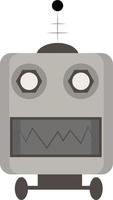 A robot with sharp teeth, vector or color illustration.