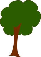 Green tree, illustration, vector on white background