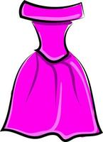 Cute pink dresses, illustration, vector on white background.