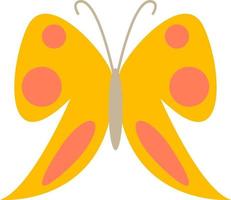 Butterfly with beautiful wings, illustration, vector, on a white background. vector