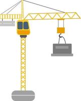 Big construction machine ,illustration, vector on white background.