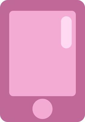 Pink mobile phone, illustration, vector on a white background.v