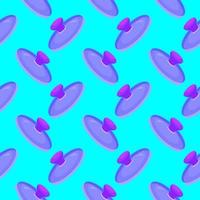 Pan lid,seamless pattern on blue background. vector