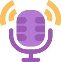 Audio microphone, illustration, vector on a white background.