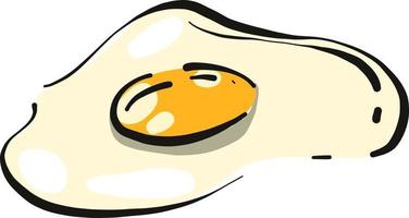 Fried egg ,illustration,vector on white background vector